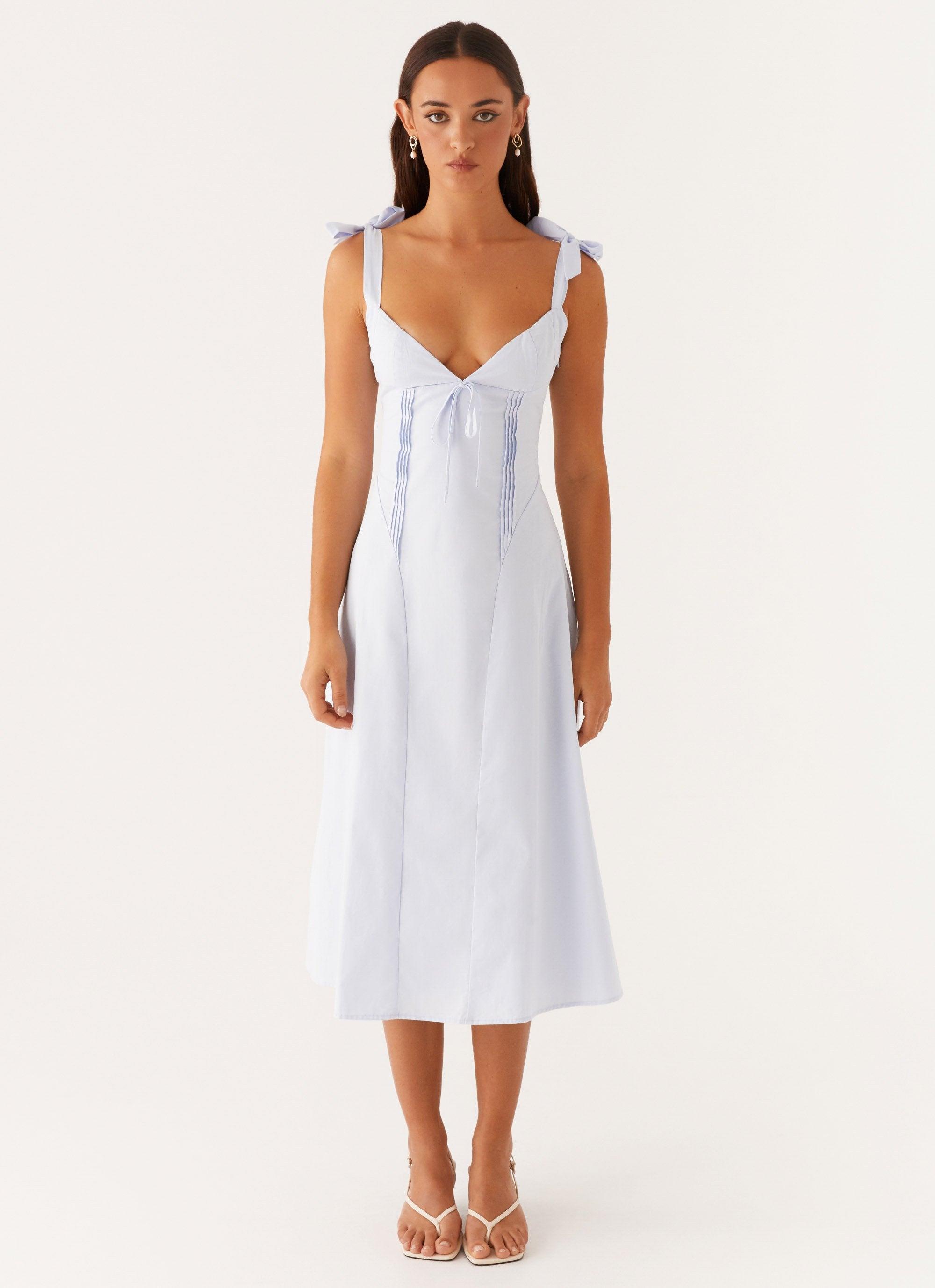 Adela Midi Dress - Blue Product Image