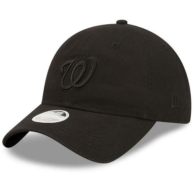 Womens New Era Washington Nationals Black Core Classic II 9TWENTY Adjustable Hat Product Image