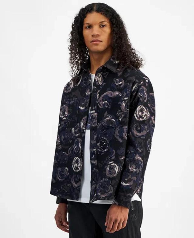 Men's Erato Oversized Fit Printed Button Front Jacket In Open Misc Product Image