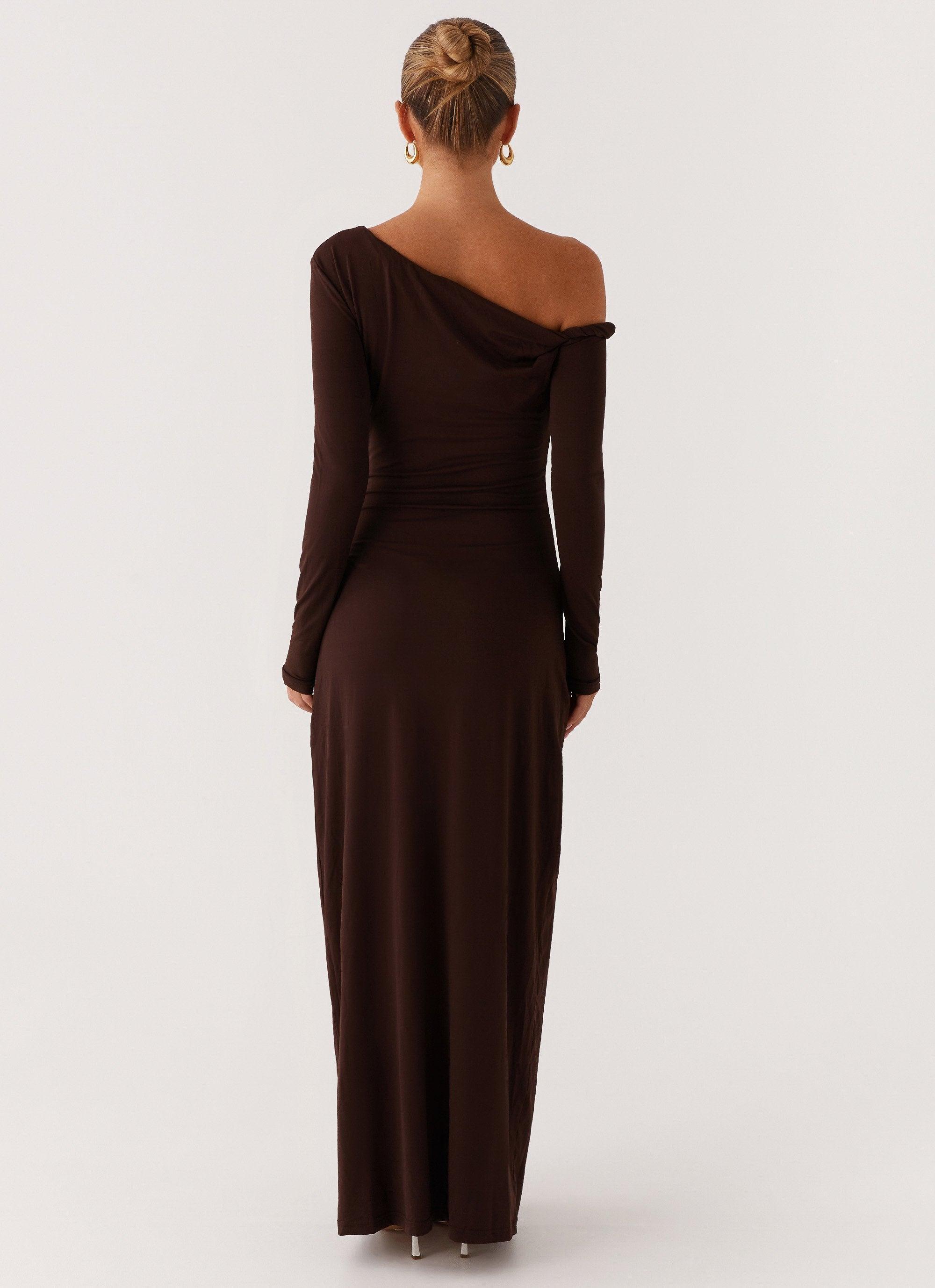 Jordana Twist Maxi Dress - Brown Product Image