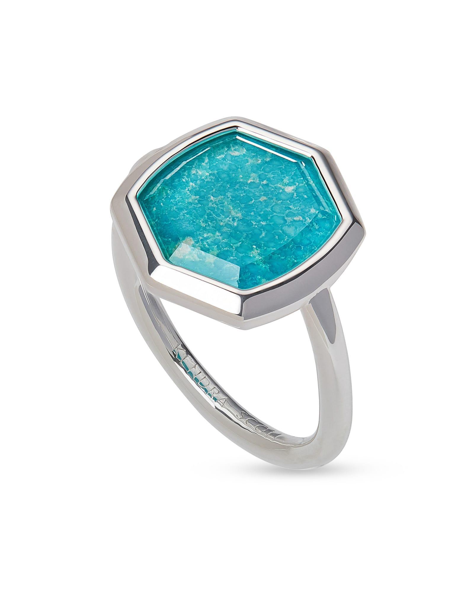 Davis Sterling Silver Cocktail Ring in Gray Labradorite Product Image