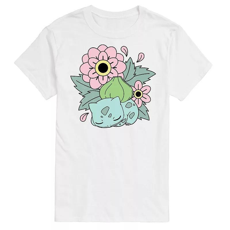 Big & Tall Pokmon Bulba Flowers Graphic Tee, Mens Blue Product Image