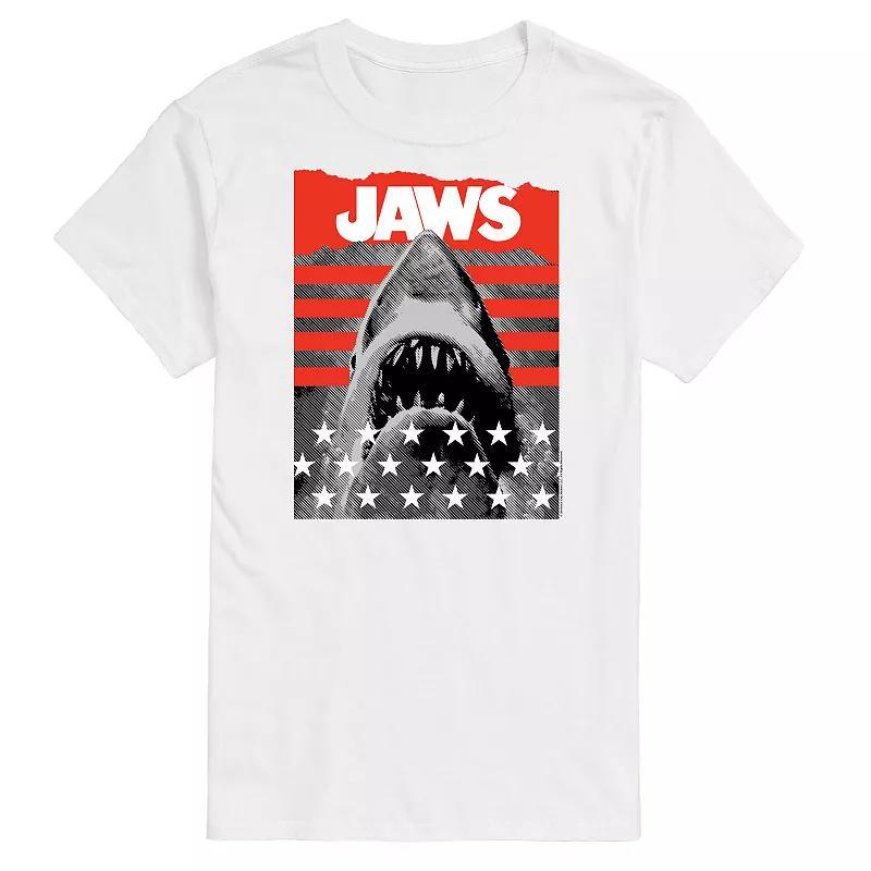 Big & Tall Jaws and Stripes Tee, Mens Med Blue Product Image