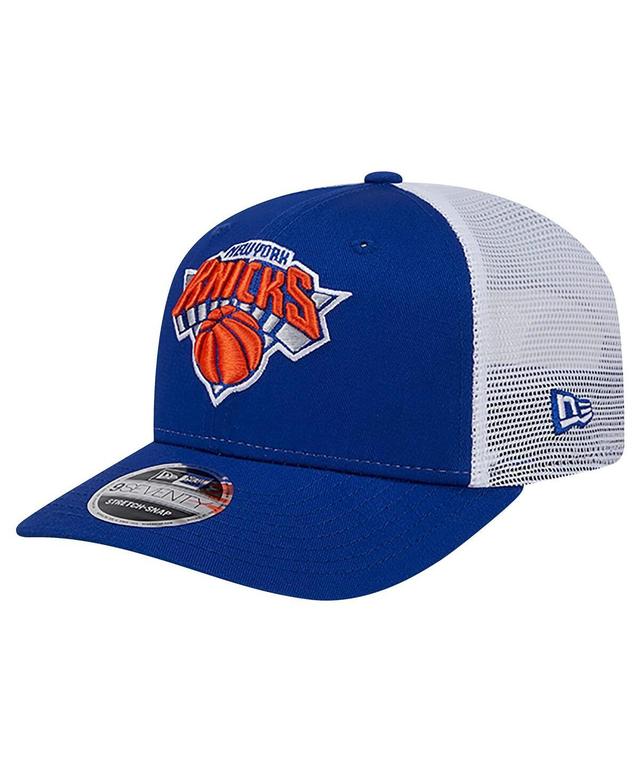 Mens New Era /White New York Knicks Trucker 9SEVENTY COOLERA Stretch-Snap Hat Product Image