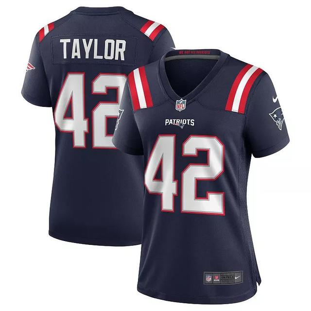 Womens Nike J.J. Taylor New England Patriots Team Game Jersey Blue Product Image