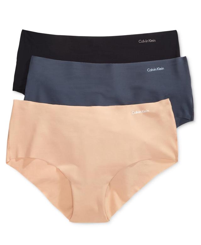 Calvin Klein Womens Invisibles 3-Pack Hipster Underwear QD3559 - Speak Easy/Light Caramel/ Product Image