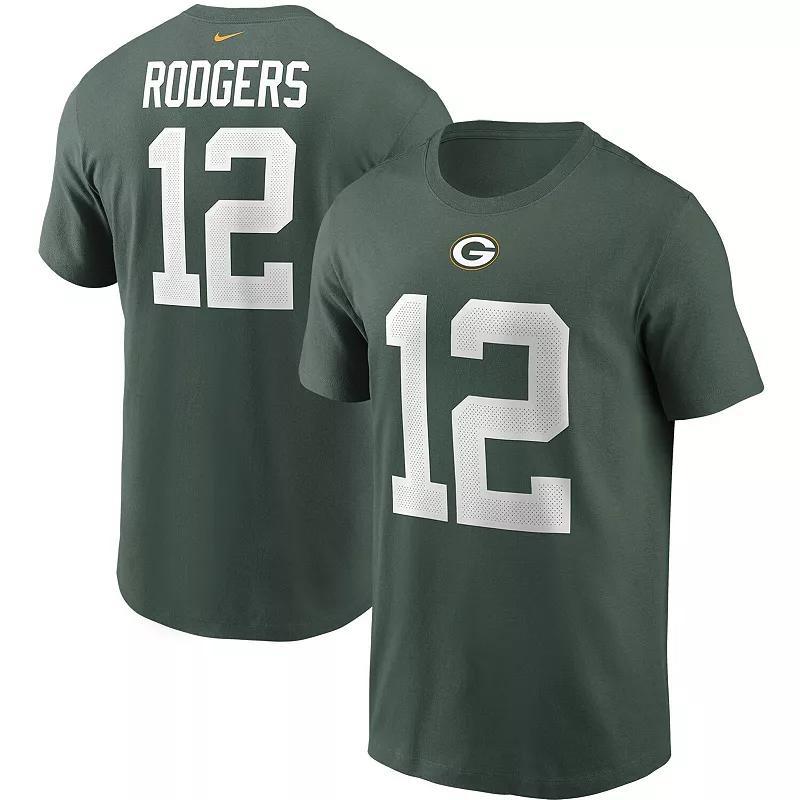 Mens Nike Aaron Rodgers Bay Packers Name & Number T-Shirt Product Image