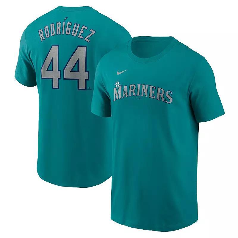 Mens Nike Julio Rodrguez Aqua Seattle Mariners Fuse Name & Number T-Shirt Turquoise A Product Image