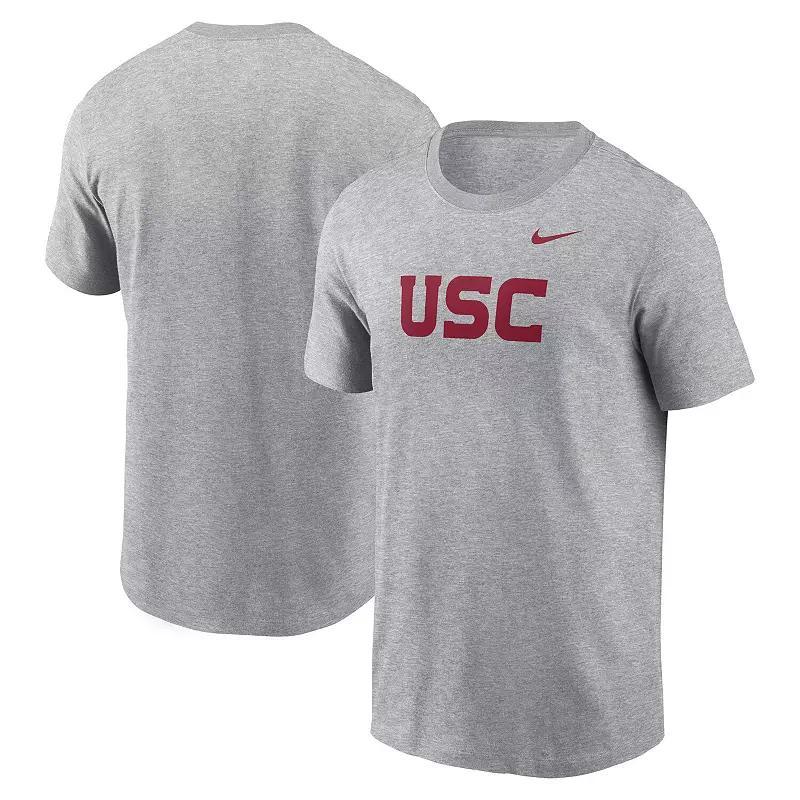 Mens Nike Heather Gray USC Trojans Primetime Wordmark T-Shirt Product Image