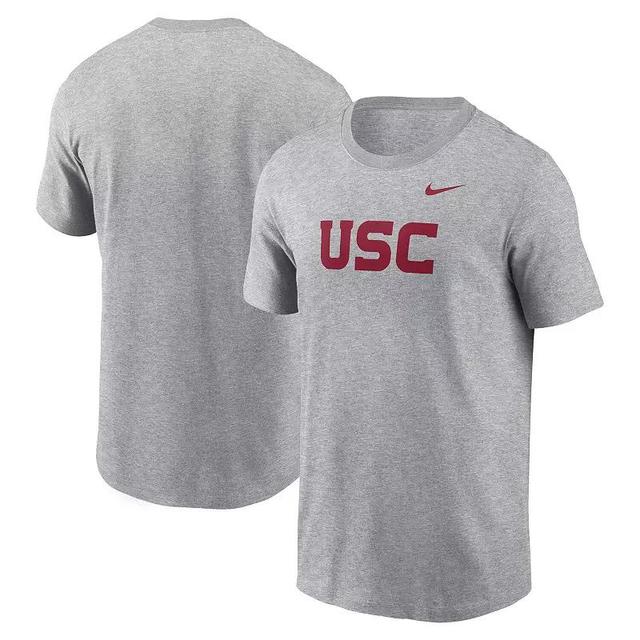 Nike Mens Heather Gray Usc Trojans Primetime Evergreen Wordmark T-Shirt Product Image