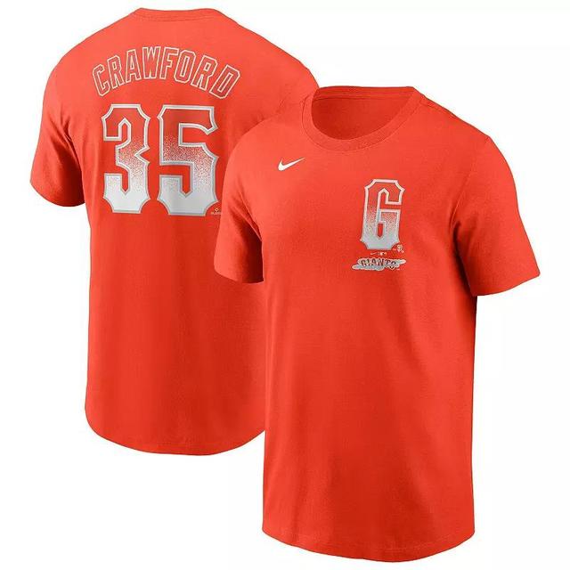 Mens Nike Brandon CrawfordOrange San Francisco Giants City Connect Fuse Name & Number T-Shirt Product Image