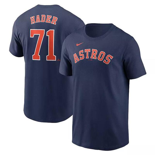 Mens Nike Josh Hader Houston Astros Fuse Name & Number T-Shirt Blue Product Image