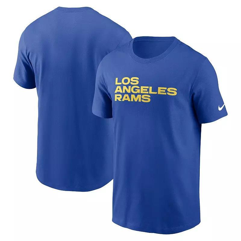 Mens Nike Royal Los Angeles Rams Primetime Wordmark Essential T-Shirt Product Image