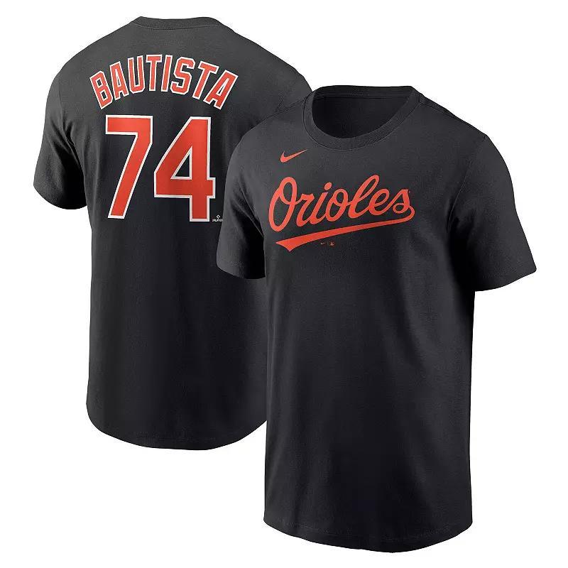 Mens Nike Felix Bautista Black Baltimore Orioles Player Name and Number T-shirt Product Image