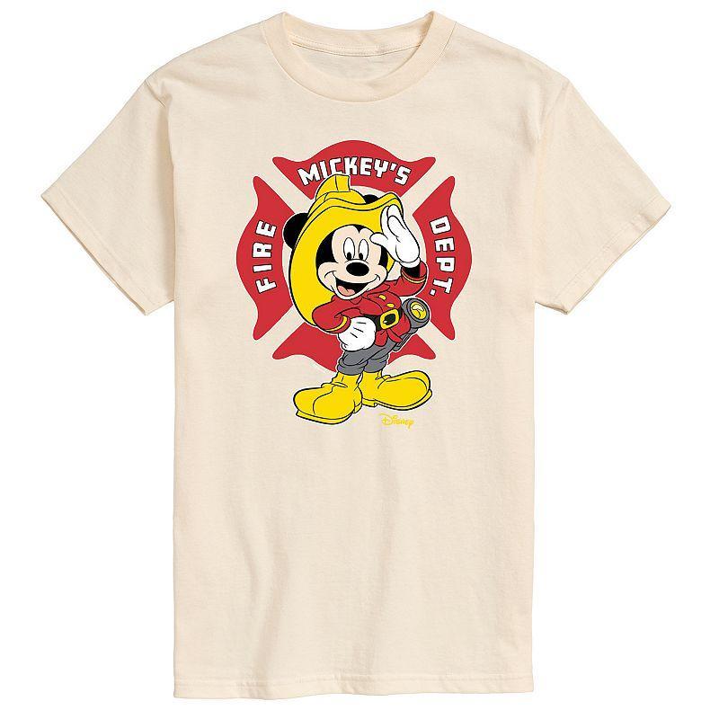 Disneys Mickey Mouse Mens Fire Dept. Badge Graphic Tee Product Image