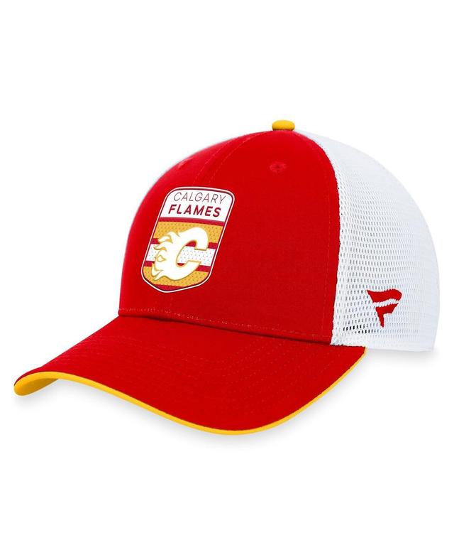 Mens Fanatics Red Calgary Flames 2023 Nhl Draft On Stage Trucker Adjustable Hat Product Image