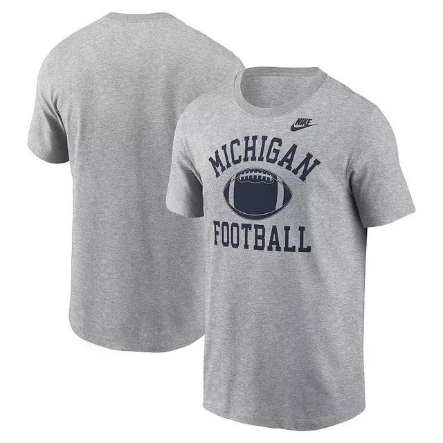 Mens Nike Heather Gray Michigan Wolverines Legacy Football Icon T-Shirt Product Image