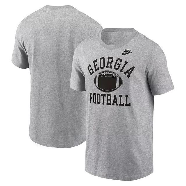 Mens Nike Heather Gray Georgia Bulldogs Legacy Football Icon T-Shirt Product Image