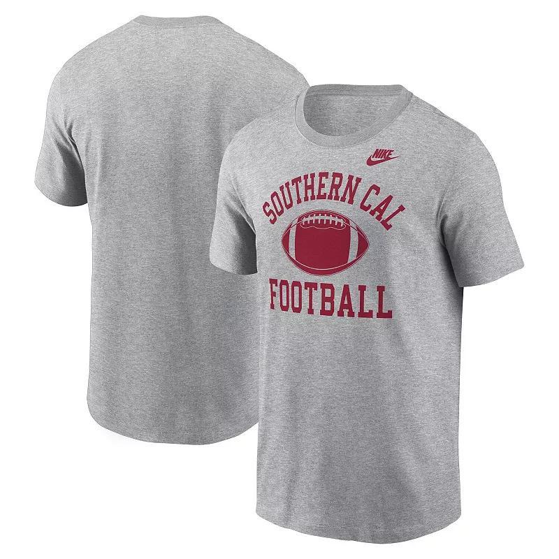 Mens Nike Heather Gray USC Trojans Legacy Football Icon T-Shirt Product Image