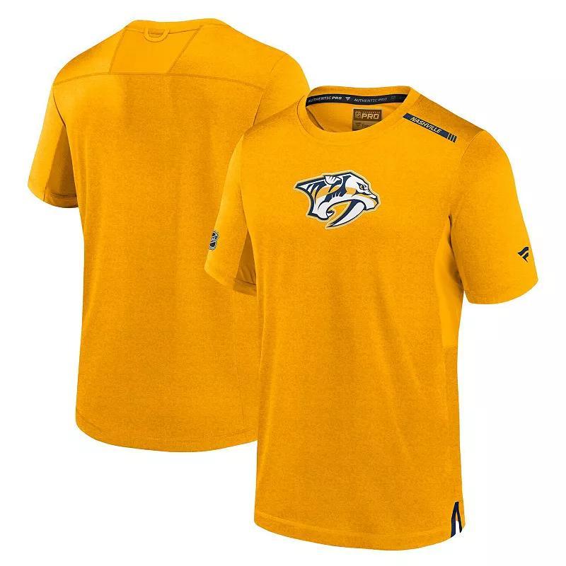 Mens Fanatics Branded Gold Nashville Predators Authentic Pro Performance T-Shirt Product Image