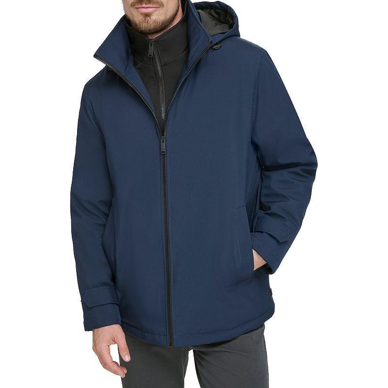 Mens Dockers Hooded City Coat Blue Product Image