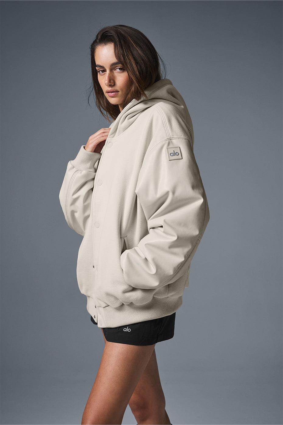 Select Hooded Bomber Jacket - Bone Female Product Image