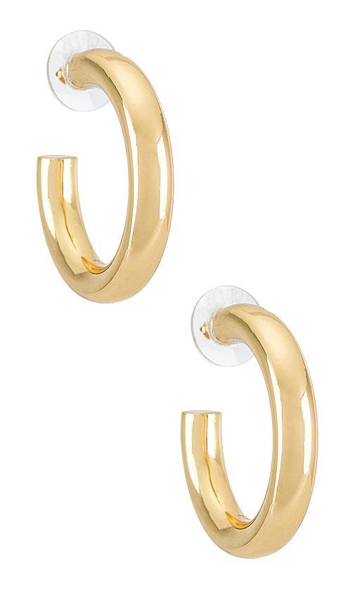 BaubleBar Dalilah Medium Tube Hoop Earrings Product Image