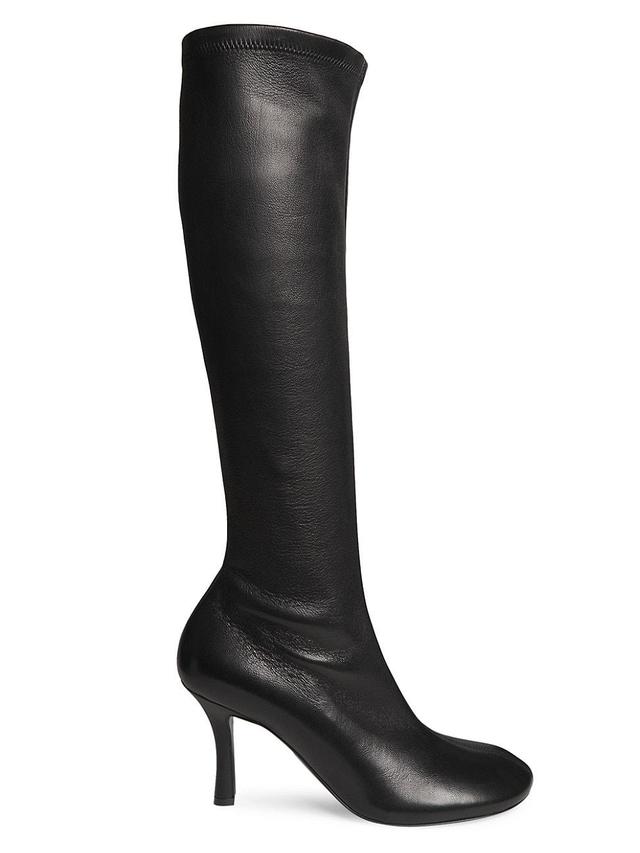 Womens 85MM Leather Knee-High Boots Product Image