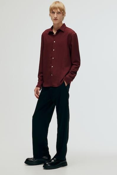 Regular Fit Crêpe Shirt Product Image