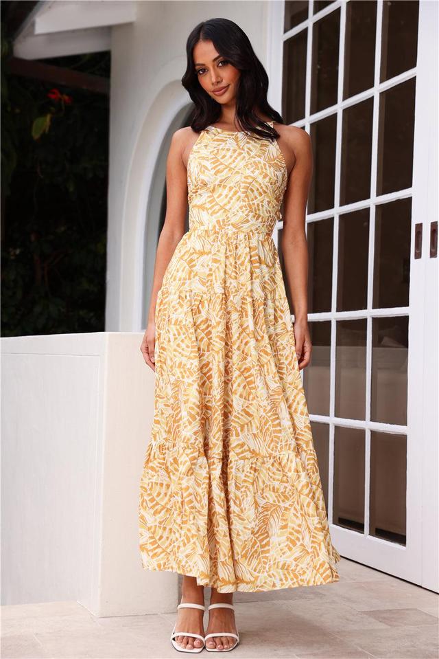 She's Feeling Great Maxi Dress Yellow Product Image