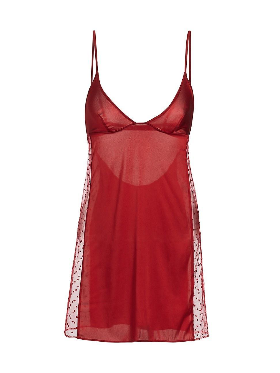 Womens Merci Silk Swiss-Dot Slip Dress Product Image