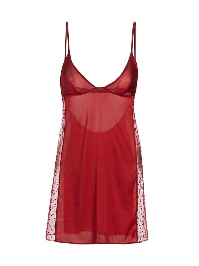 Womens Merci Silk Swiss-Dot Slip Dress Product Image