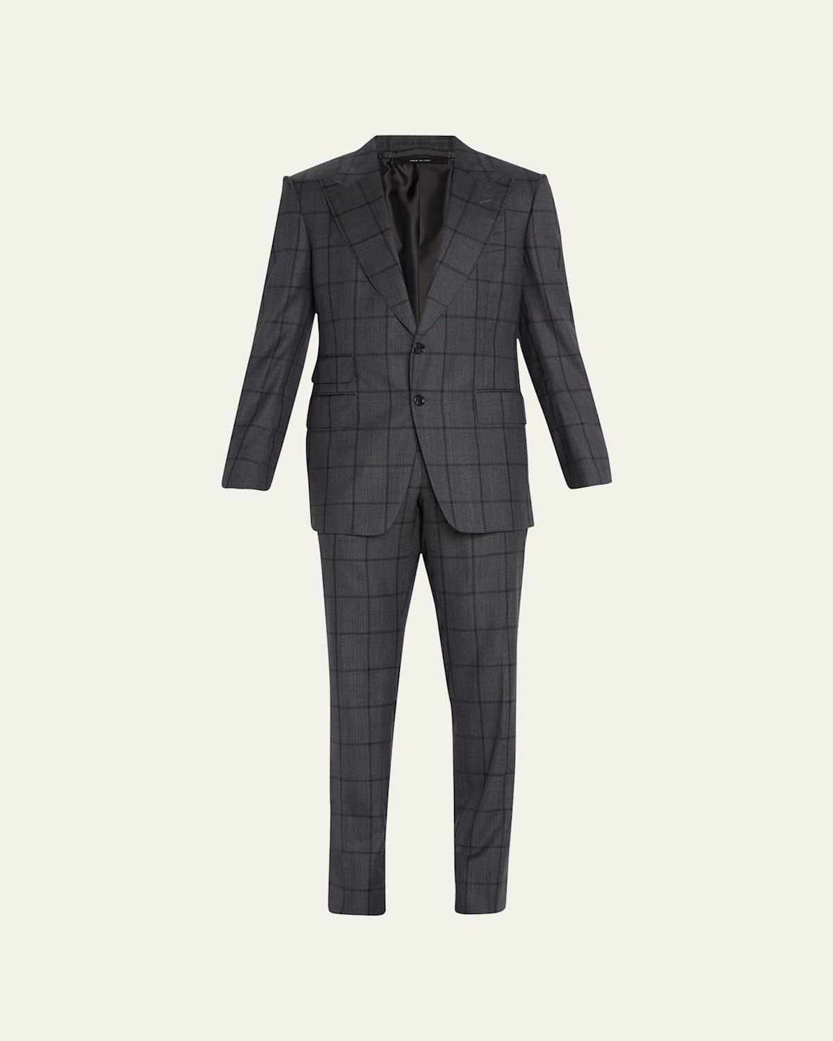 Mens Shelton Mouline Overcheck Suit Product Image