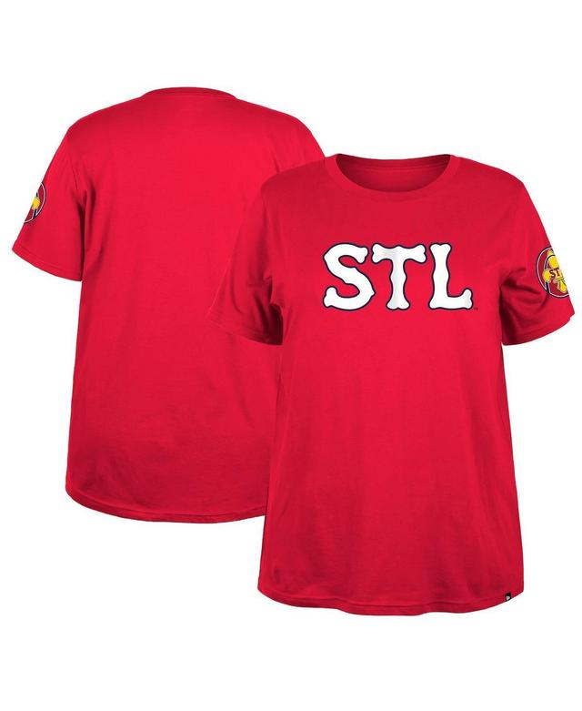 New Era Womens Red St. Louis Cardinals 2024 City Connect Plus Size T-Shirt Product Image