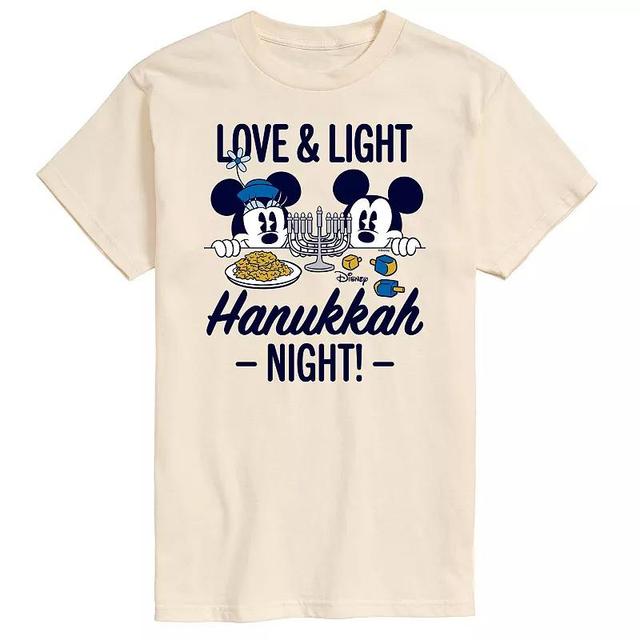 Disneys Mickey Mouse Big & Tall Love And Light Hanukkah Graphic Tee, Mens Product Image