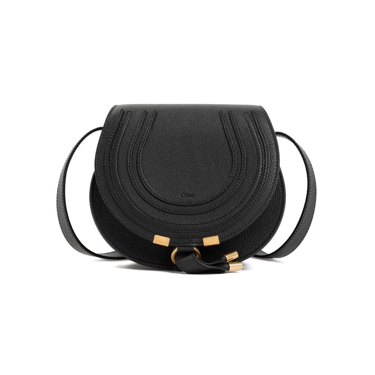 CHLOÉ Black Marcie Small Saddle Bag Product Image