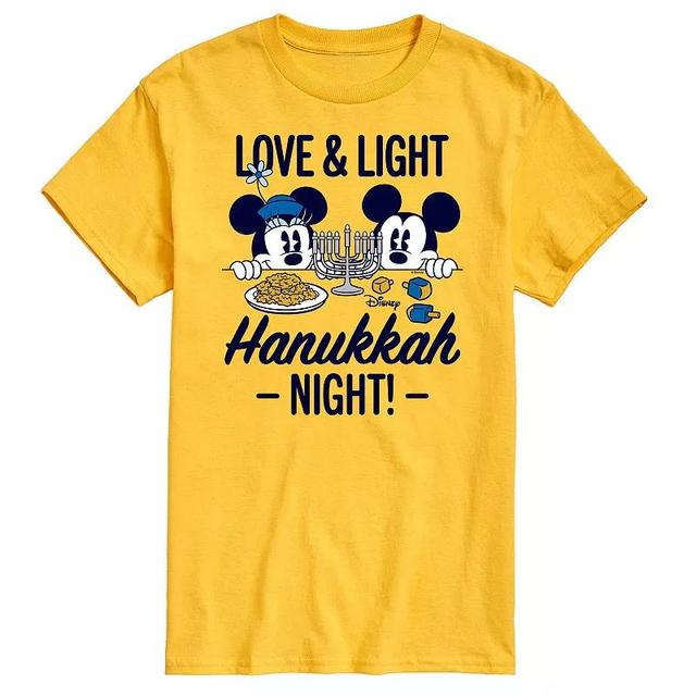 Disneys Mickey Mouse Big & Tall Love And Light Hanukkah Graphic Tee, Mens Product Image