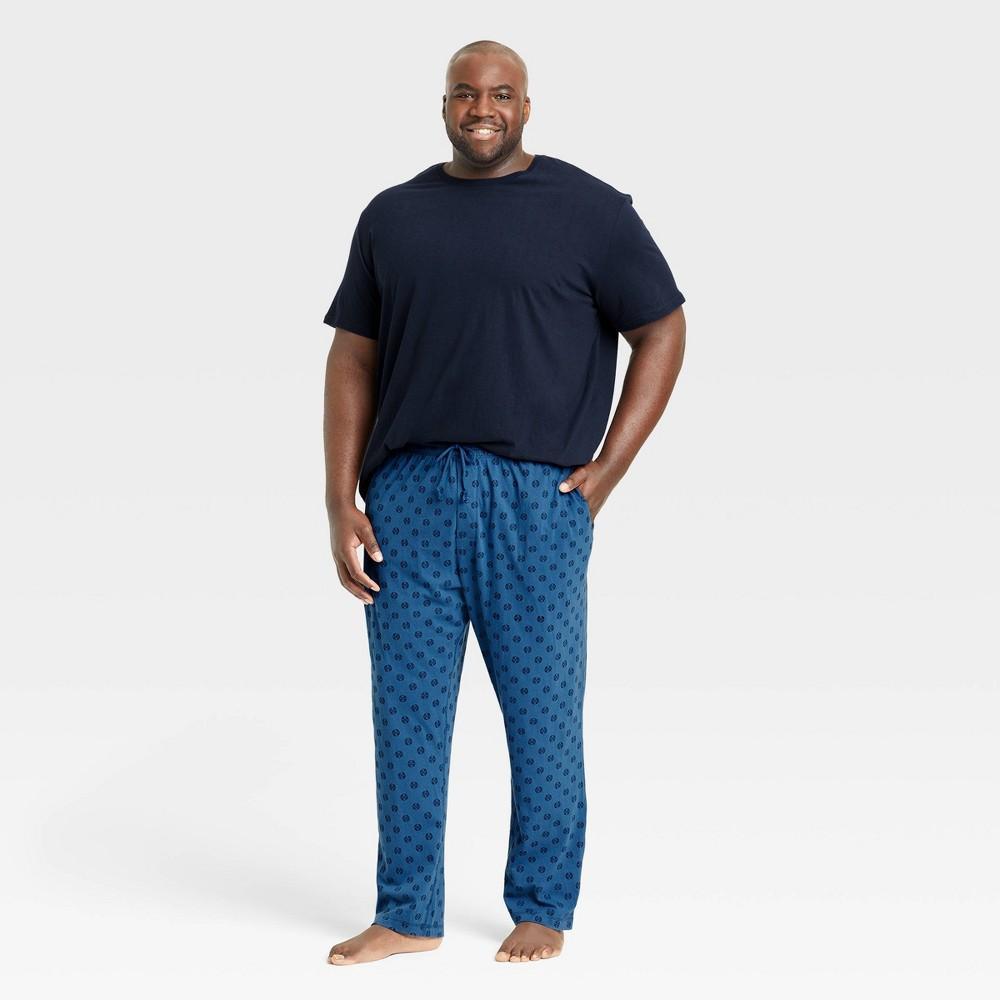 Mens Big & Tall Knit Pajama Set - Goodfellow & Co Navy 3XLT Product Image