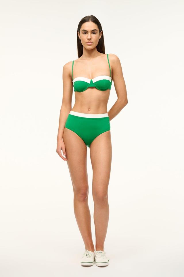 DEVON HIGH RISE BIKINI BOTTOM | VERT WHITE Product Image