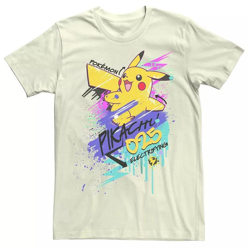 Mens Pokmon Neon Pikachu Graffiti Wall Tee Product Image