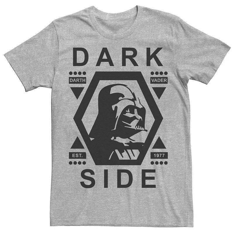 Mens Star Wars Darth Vader Dark Side Geometric Streetwear Graphic Tee Athletic Grey Product Image