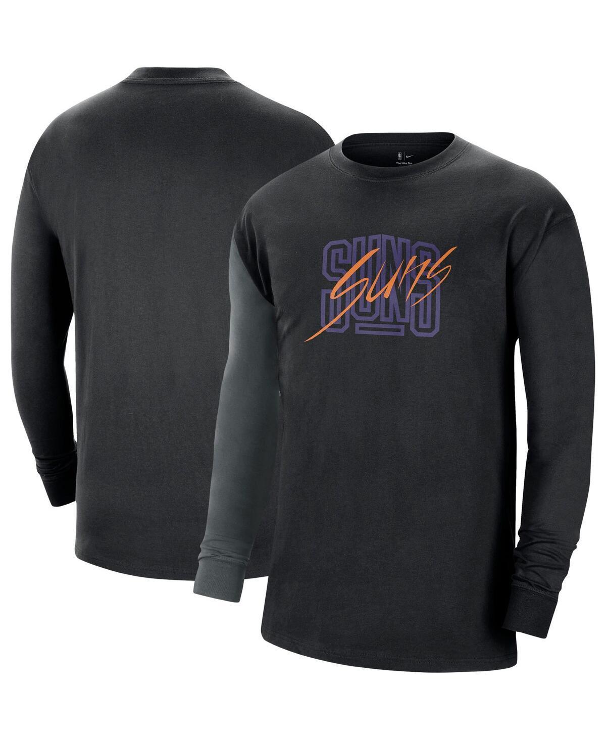 Mens Nike Black Los Angeles Lakers Courtside Versus Flight MAX90 Long Sleeve T-shirt Product Image