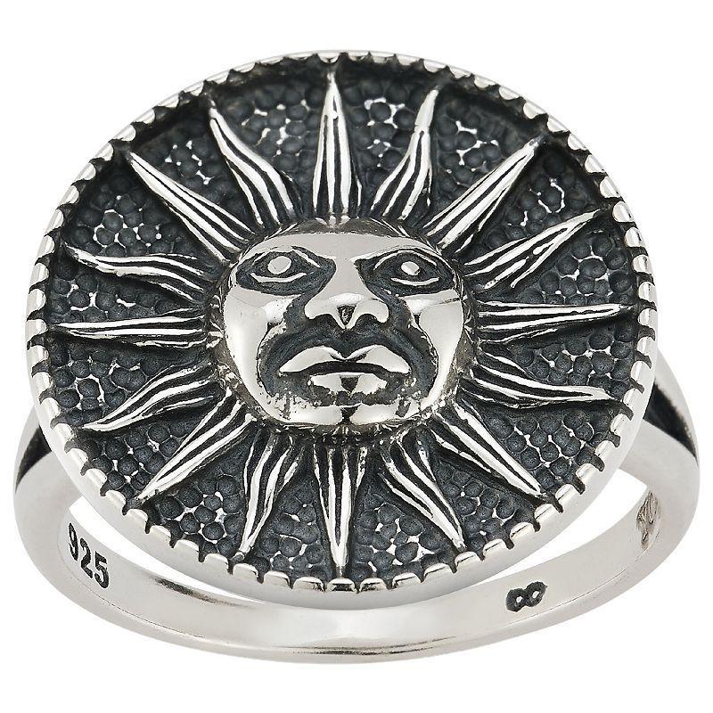 Sunkissed Sterling Sterling Silver Oxidized Sun Ring, Womens White Product Image