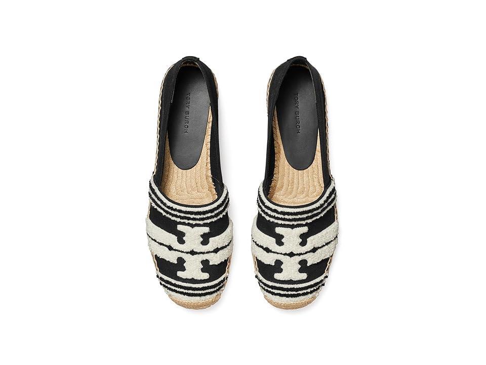 Tory Burch Double T Espadrille (Nero/Light Alabaster) Women's Flat Shoes Product Image