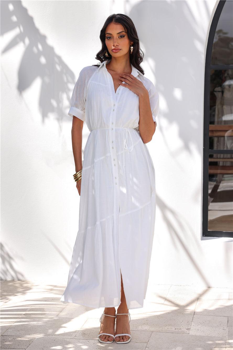 Along The Shore Maxi Dress White Product Image