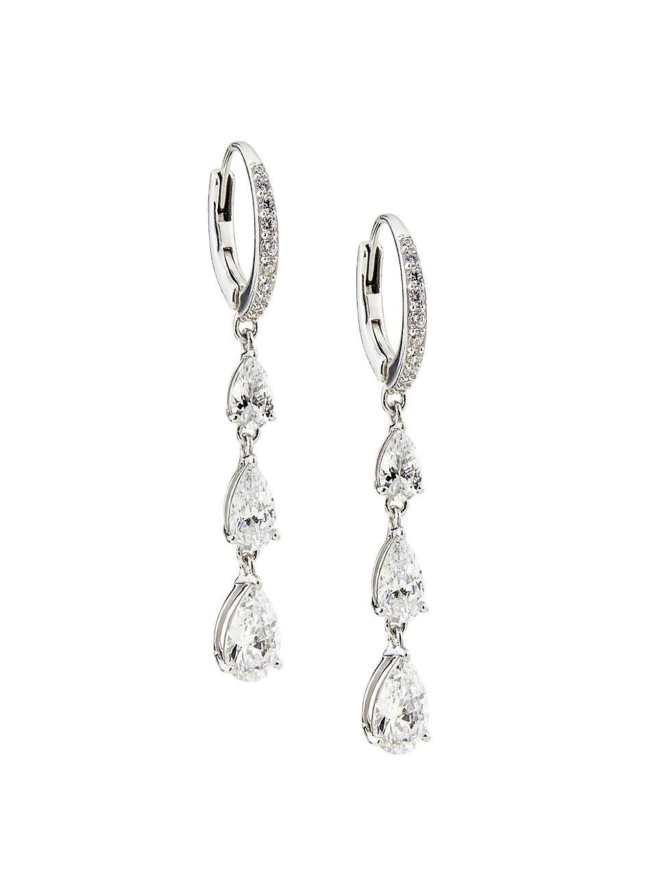 Womens Willow CUbic Zirconia Huggie Hoop Earrings Product Image