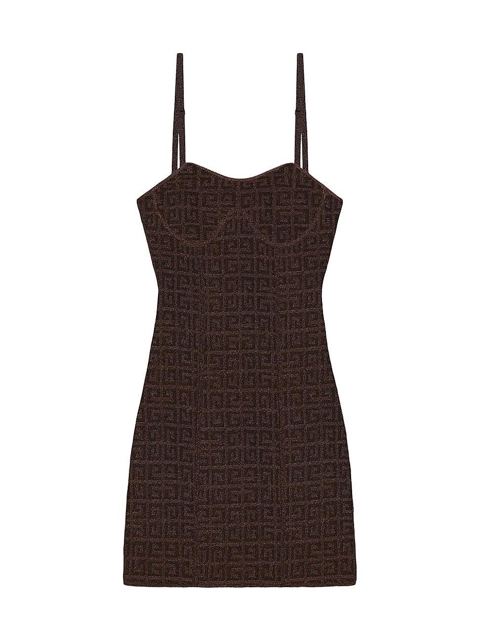 Womens Straps Dress In 4G Jacquard With Corset Detail Product Image