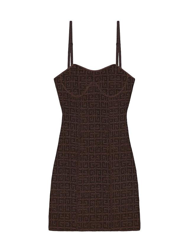 Womens Straps Dress In 4G Jacquard With Corset Detail Product Image