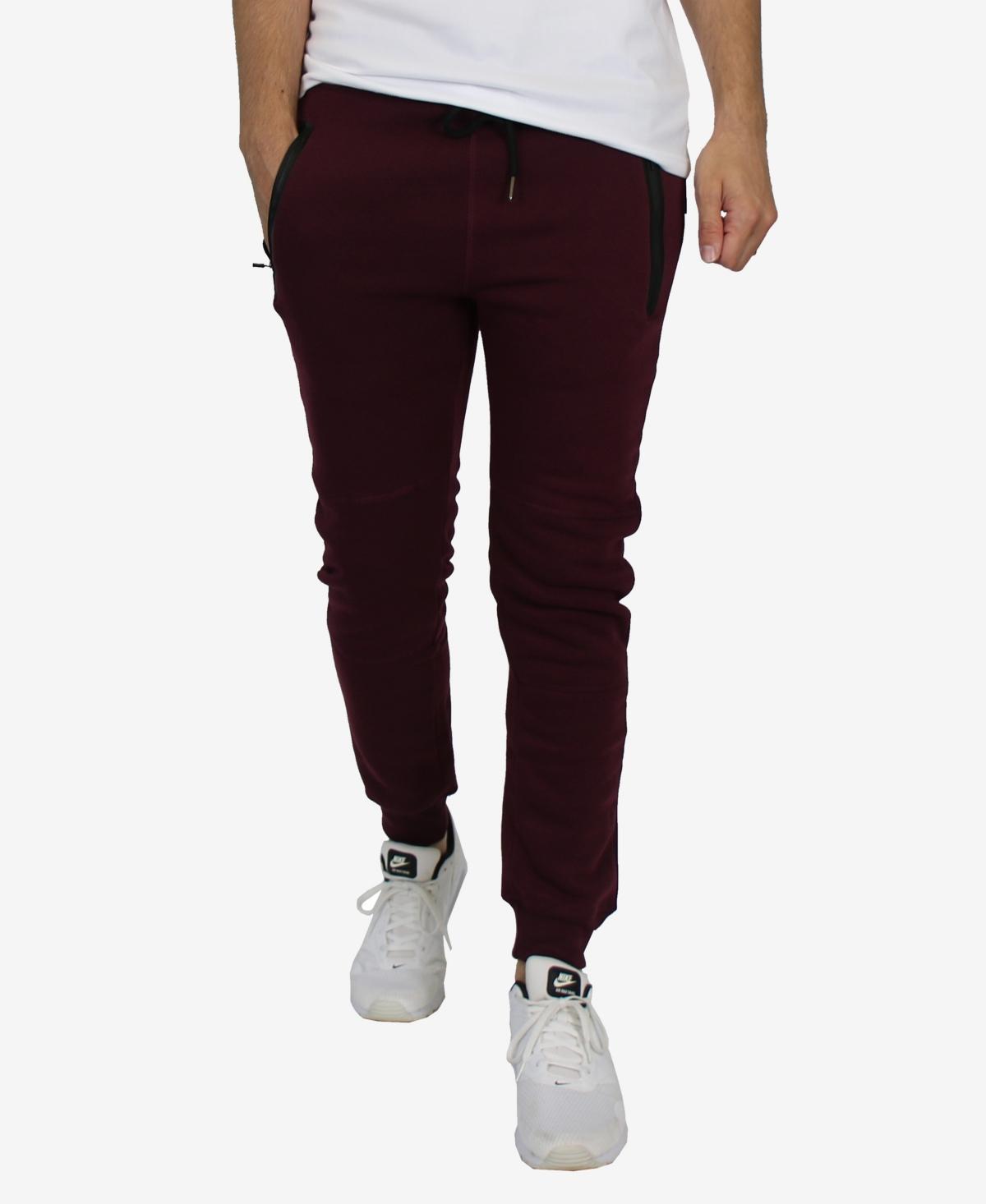 Blu Rock Mens Slim Fit Fleece Jogger Sweatpants with Heat Seal Zipper Pockets Product Image