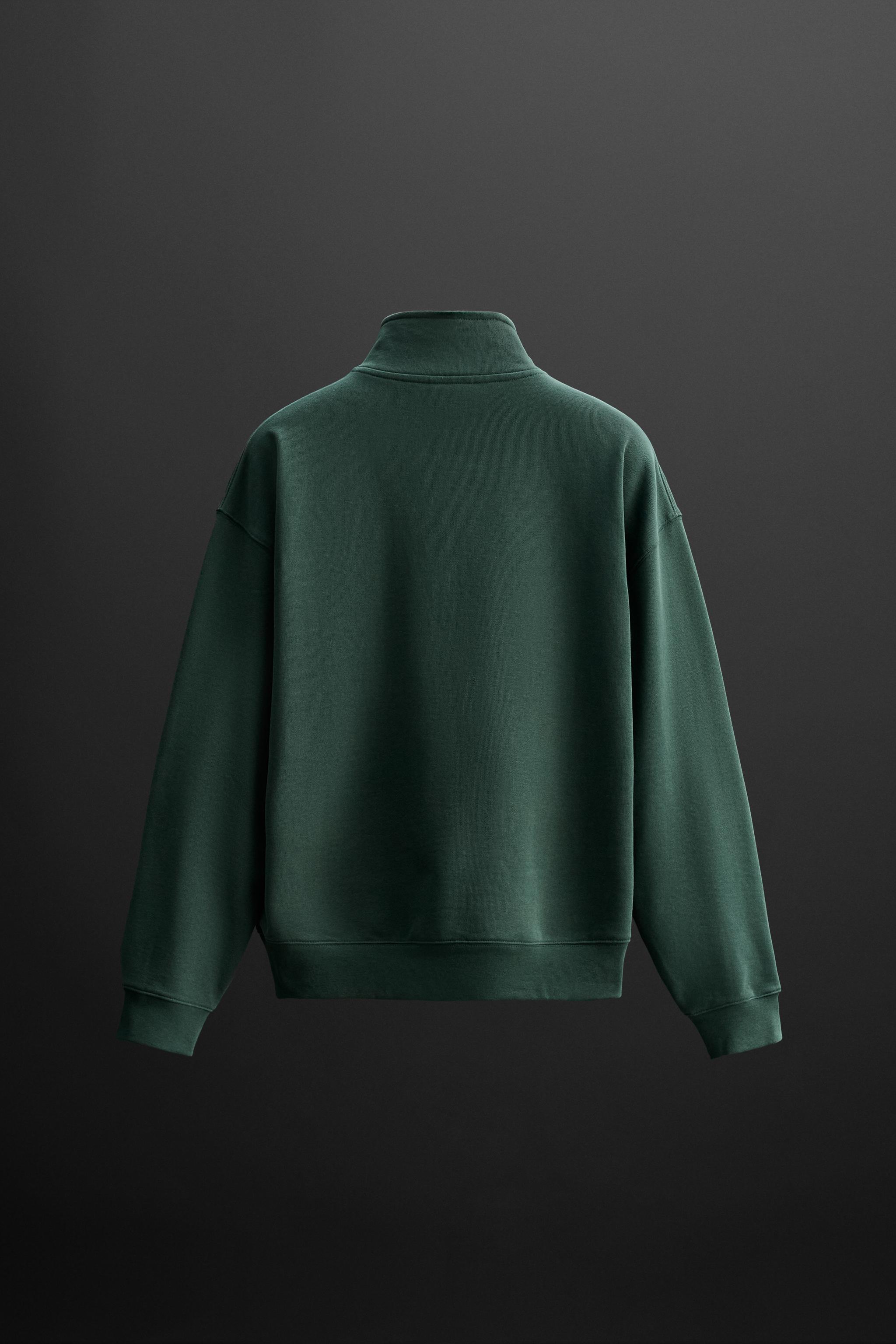 ZIP MOCK NECK SWEATSHIRT Product Image